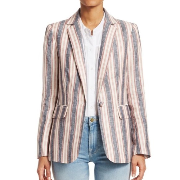 Frame Denim Jackets & Blazers - Frame  Classic Striped Linen Blazer